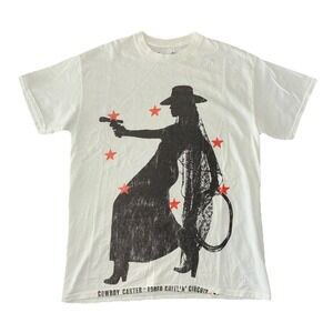 Beyonce Most Wanted Tee S White Cowboy Carter Tour 2025‎ Merch NEW *flaw